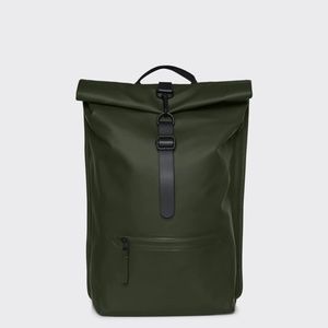 BRAND NEW with TAGS, Waterproof RAINS Green Unisex Rolltop Rucksack Backpack Bag